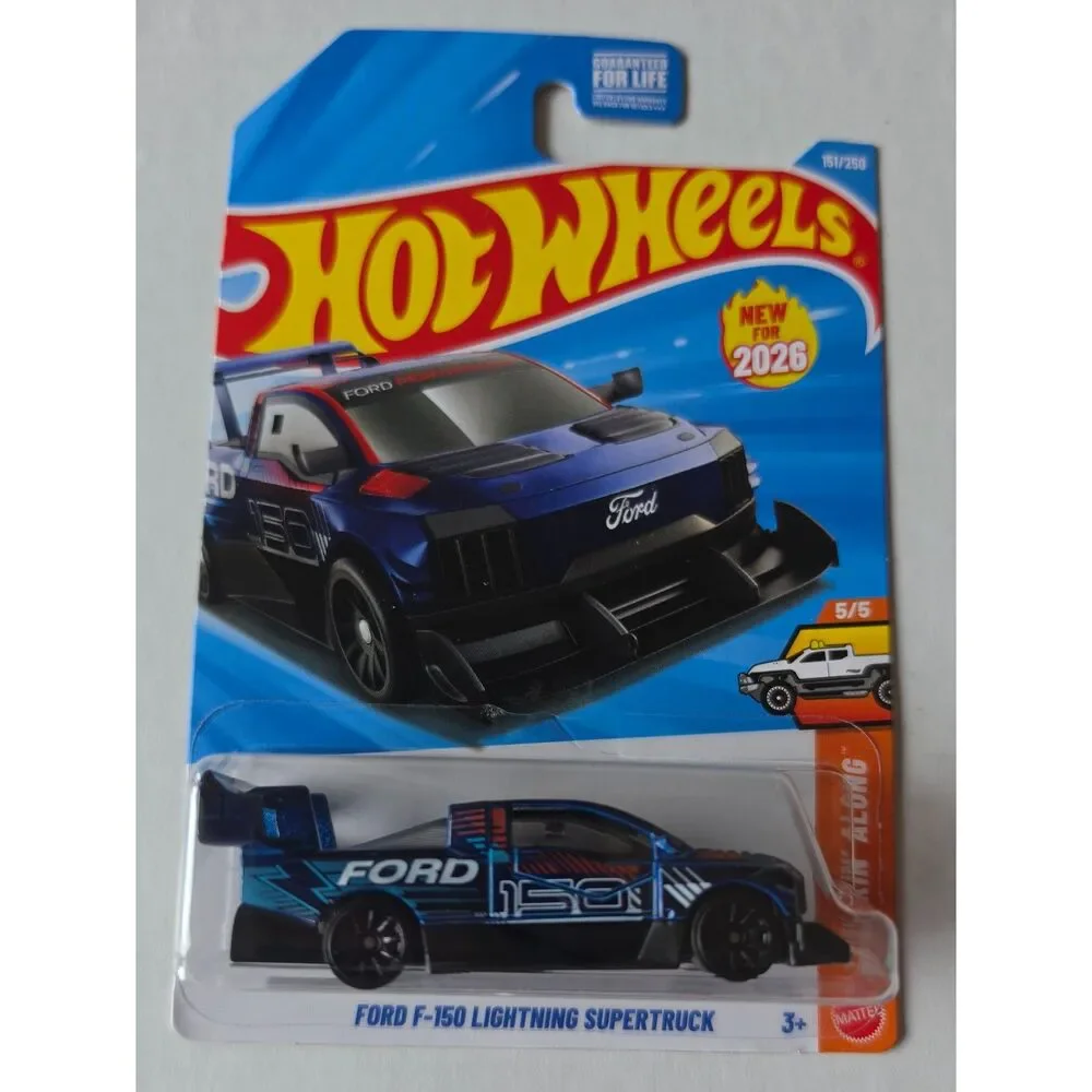 Hot Wheels 4-Car Bundle - BMW M4 GT3 & Ford F-150 SuperTruck - Diecast Toy Cars
